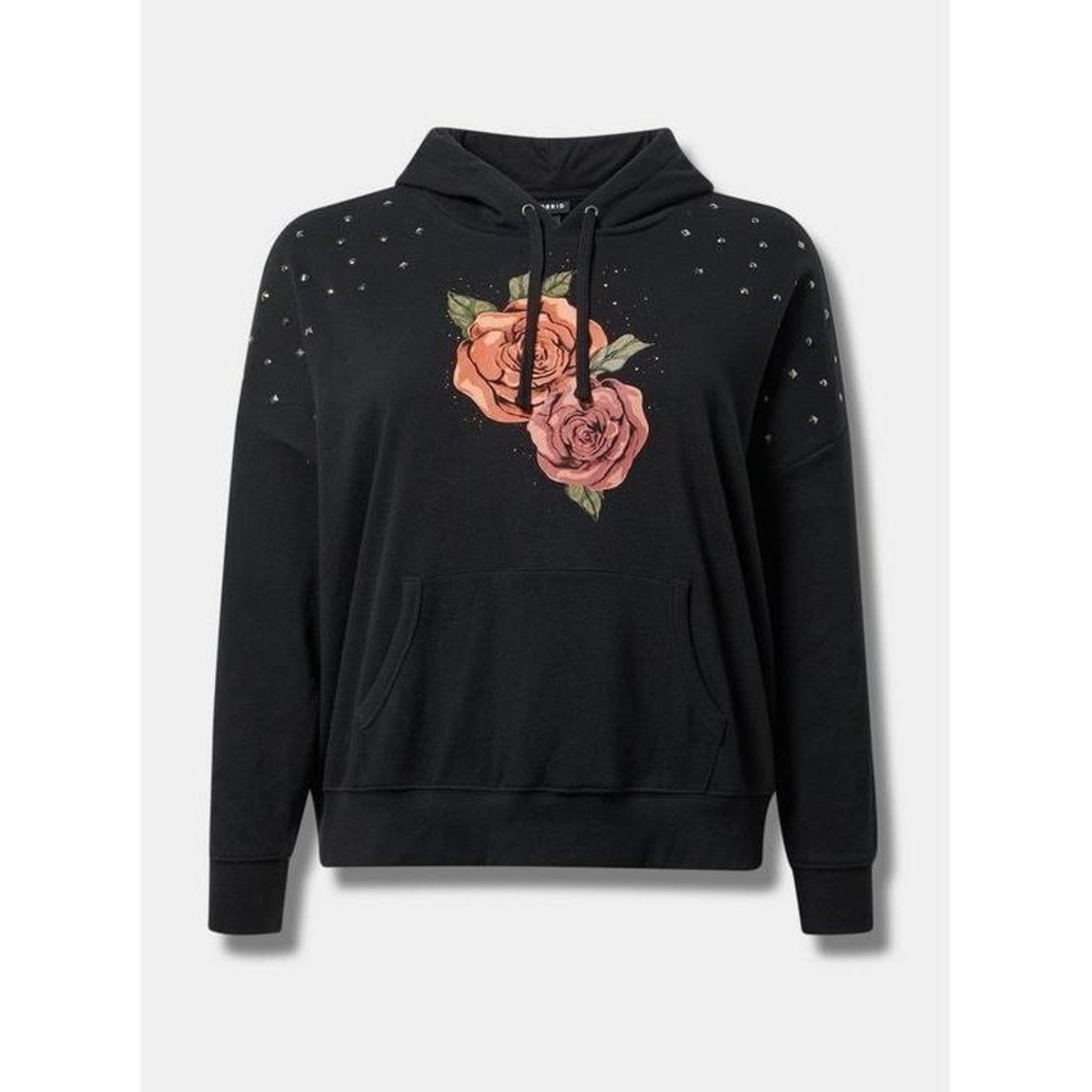 NWT Torrid Mystic Moon‎ Relaxed Fit Cozy Fleece Studded Hoodie 3X